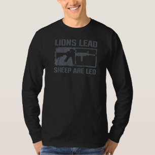 Camiseta Leões Ovinos Líderes São segundo De Armas Led Ar15
