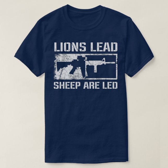 Camiseta Leões Ovinos Líderes São segundo Rifle Led Pro Gun (Frente do Design)