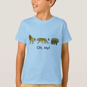 Camiseta Leões & tigres & ursos, oh, meus!
