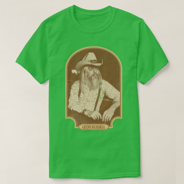 Camiseta Leon Russell Sepia Tribute (Frente do Design)