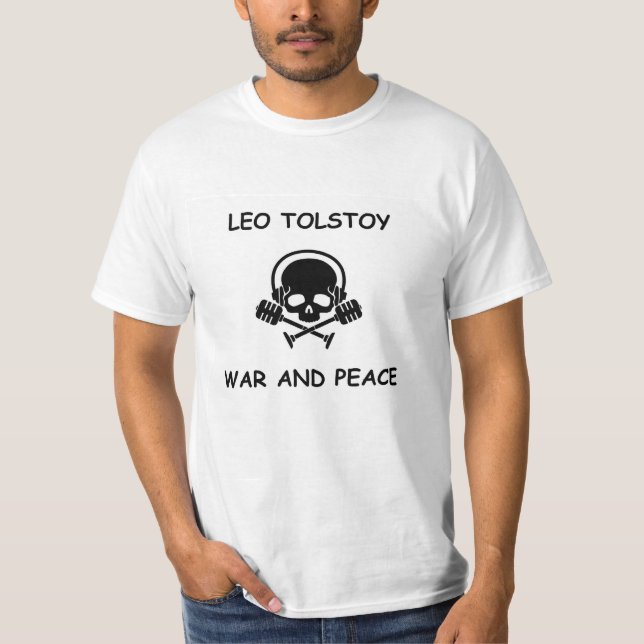 Camiseta Léon Tolstói - guerra e paz (Frente)