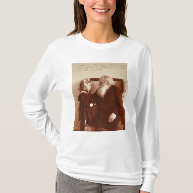 Camiseta Leon Tolstoy com sua neta, Tatiana (Frente)