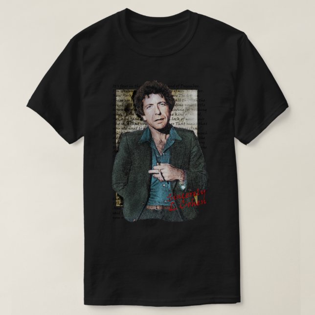 Camiseta Leonard Cohen (Frente do Design)