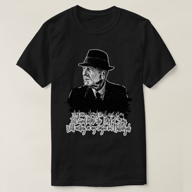 Camiseta Leonard Cohen (1) (Frente do Design)