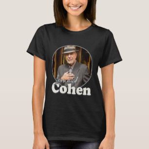 Camiseta Leonard Cohen Retro Retrato FanArt Tributo