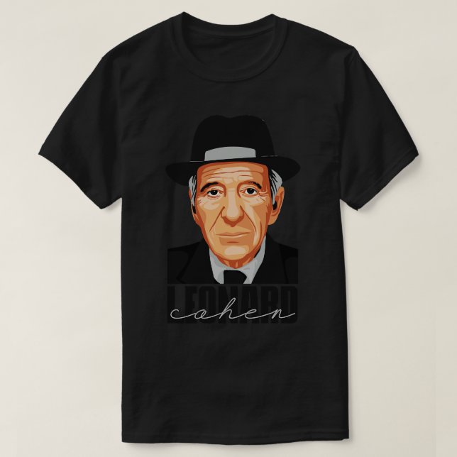 Camiseta Leonard Cohen Vintage Style (Frente do Design)