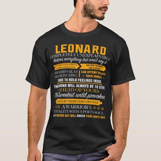 Camiseta LEONARD completamente inexplicável (Frente)