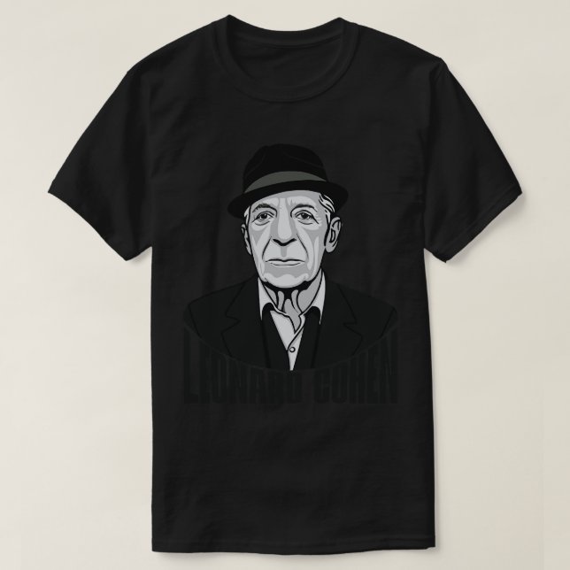 Camiseta Leonard Norman Cohen Fan Art (Frente do Design)