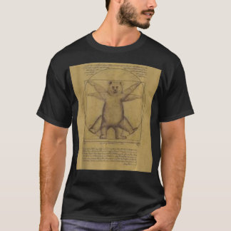 Camiseta Leonardo Da Vinci Vitruvian Bear Vintage Retro Art