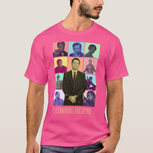 Camiseta Leonardo Dicaprio - Colagem Icônica de Roles (Frente)