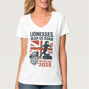 Camiseta  Leonas, Ouça-nos Rugir – Futebol Feminino Inglês