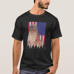 Camiseta Leonberger Patriotic Dog USA Prioridade American F