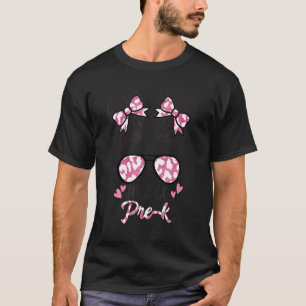 Camiseta Leopard Alô Pré K Pré-escola Mensagem Pêlos Branco
