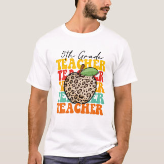 Camiseta Leopard Apple 5º ano Agradecimento ao Professor na
