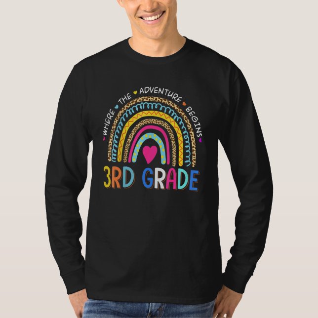 Camiseta Leopard Arco-íris 3ª Série Onde a Aventura Começa (Frente)