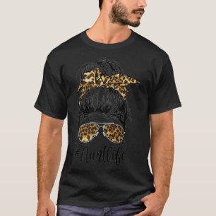 Camiseta Leopard Auties Tia Vida Engraçada Menina de Arma