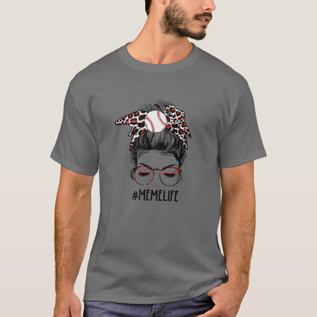 Camiseta Leopard Ball Meme Vida Mensageira Jogo Mães (Frente)