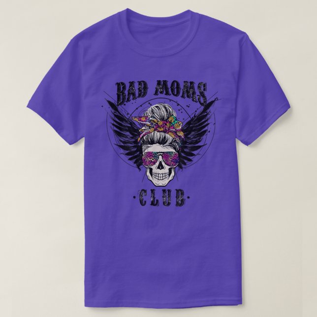 Camiseta Leopard Bandana e Glassessment Skeleton Bad Mães C (Frente do Design)