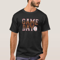 Leopard Baseball Game Day Vibes Baseball Mãe Mothe