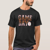 Leopard Baseball Game Day Vibes Baseball Mãe Mothe