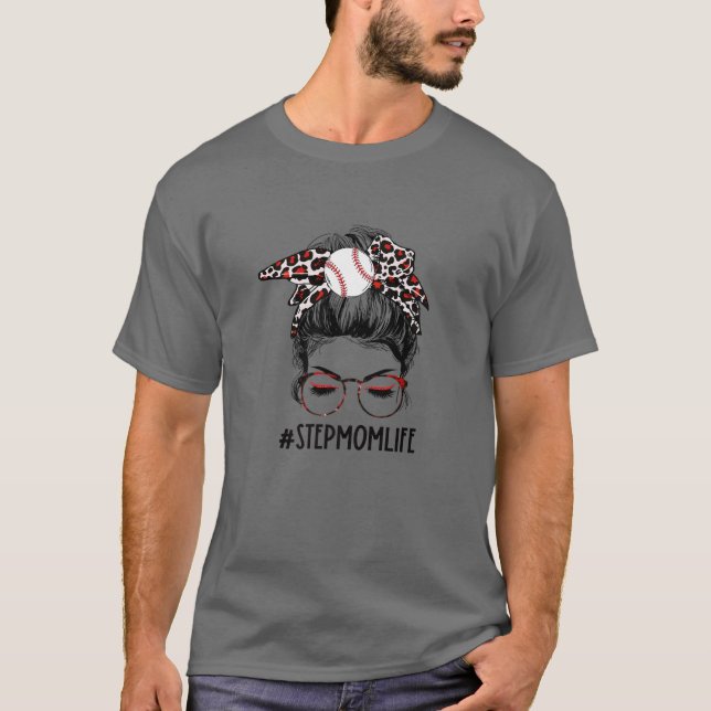 Camiseta Leopard Baseball Stepman Life Messaging Game Day M (Frente)