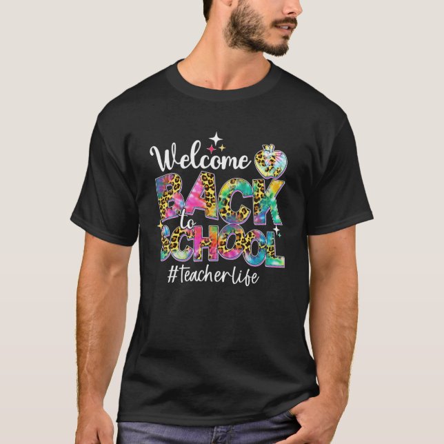 Camiseta Leopard Bem-Vindo À Professora Engraçado (Frente)