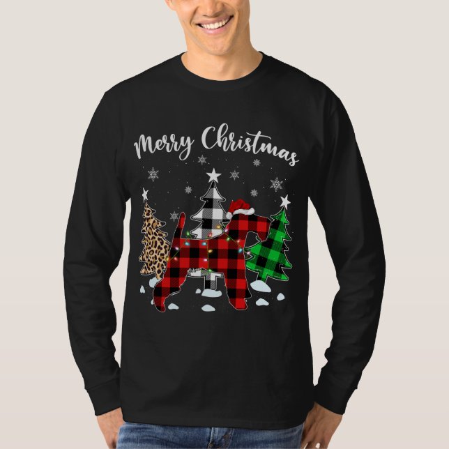 Camiseta Leopard Buffalo Xadrez Wire Fox Terrier Dog Christ (Frente)