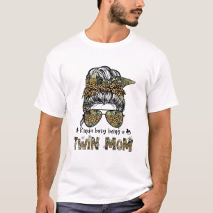 Camiseta Leopard Camo Meio Ocupado Sendo Uma Mãe Mata De V