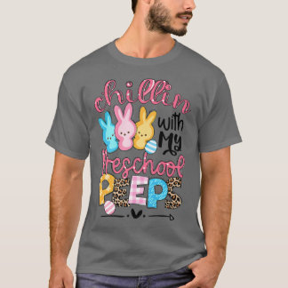 Camiseta Leopard Chillin Com Minha Professora De Bunnies Da