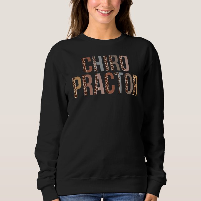 Camiseta Leopard Chiropractor Apreciação de Cuidados de Saú (Frente)