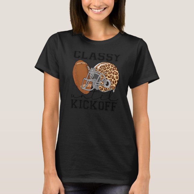 Camiseta Leopard Classy Até O Jogo Da Mãe De Futebol (Frente)