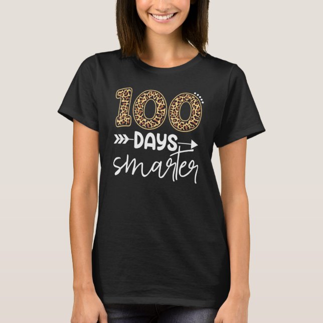 Camiseta leopard costume 100 days smarter happy 100th day o (Frente)