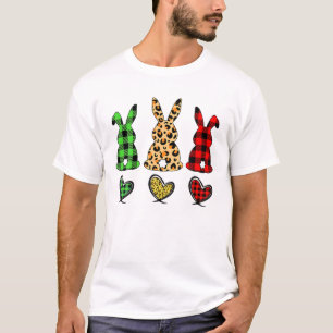 Camiseta Leopard Easter Bunny Rabbit Trio Cute Easter Day 1