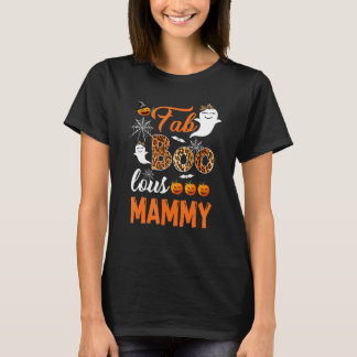 Camiseta Leopard Fab Boo Lous Mammy Spooky Halloween Costum