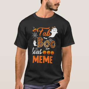 Camiseta Leopard Fab Boo Lous Meme Spooky Halloween