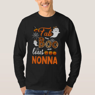 Camiseta Leopard Fab Boo Lous Nonna Spooky Halloween Costum