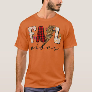 Camiseta Leopard Fall Vibes Pumpkin Season Happy Fall Obrig