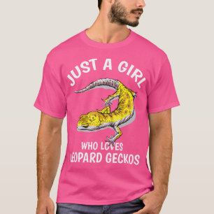 Camiseta Leopard Gecko Amava Uma Menina Que Ama Leopardo