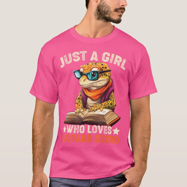 Camiseta Leopard Gecko Apenas Uma Menina Que Ama Geckos (Frente)