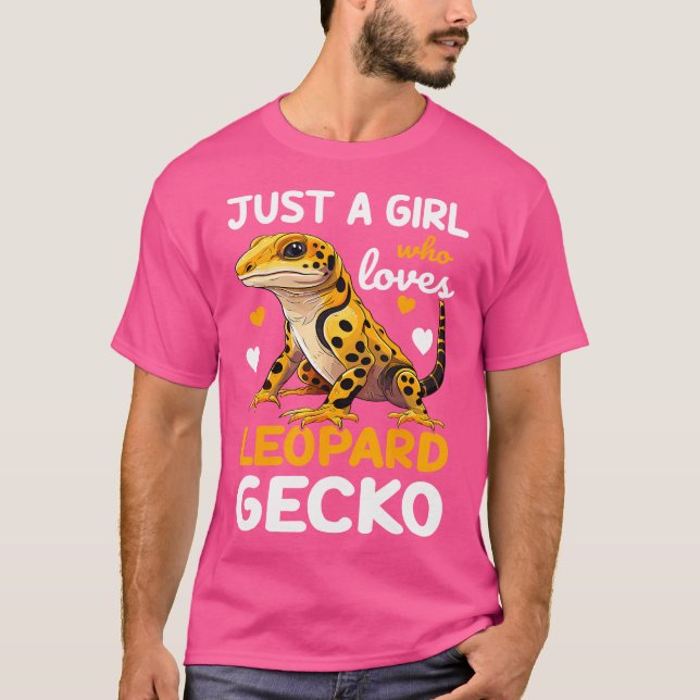 Camiseta Leopard Gecko Apenas Uma Menina Que Ama Geckos (Frente)