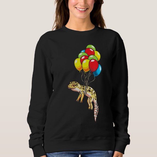 Camiseta Leopard Gecko Com Balões (Frente)