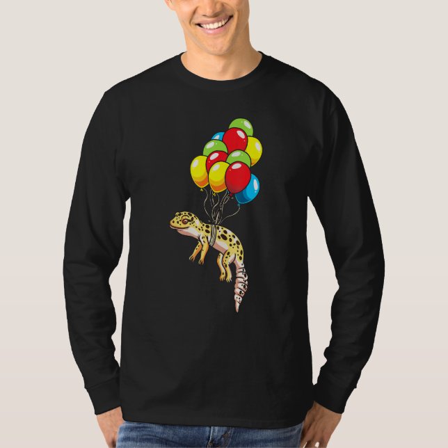 Camiseta Leopard Gecko Com Balões (Frente)