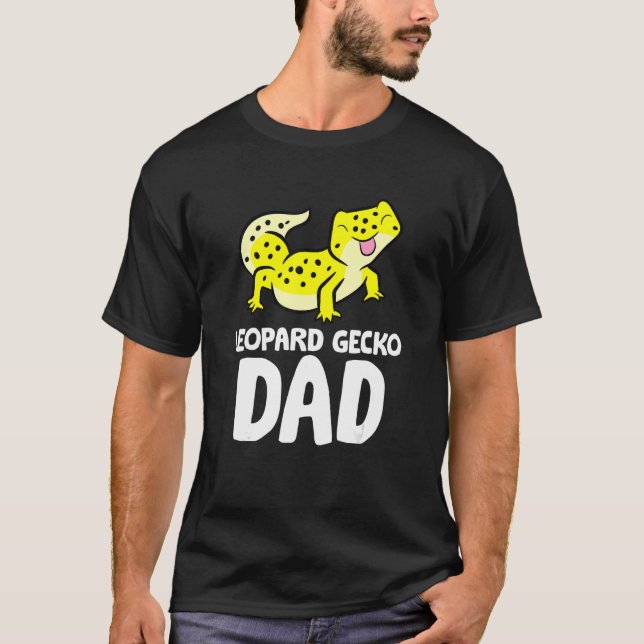 Camiseta Leopard Gecko Pai Lizard Réptil Padre Leopard Ge (Frente)