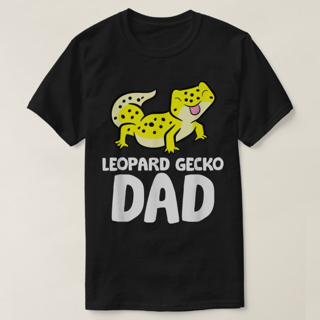 Camiseta Leopard Gecko Pai Lizard Réptil Padre Leopard Ge (Frente do Design)