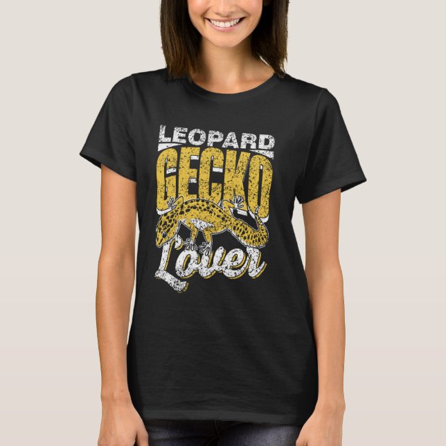 Camiseta Leopard Gecko Proprietário do Lover Geckos Lizard  (Frente)