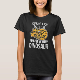 Camiseta Leopard Gecko Proprietário I Raise Tiny Dinossaur 