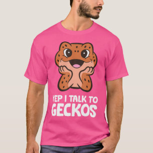 Camiseta Leopard Gecko Proprietário Pet Reptiles Yep Eu Fal