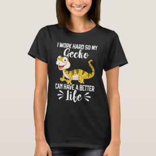 Camiseta Leopard Gecko Reptile Cute Lizard Pet Gecko Keepe