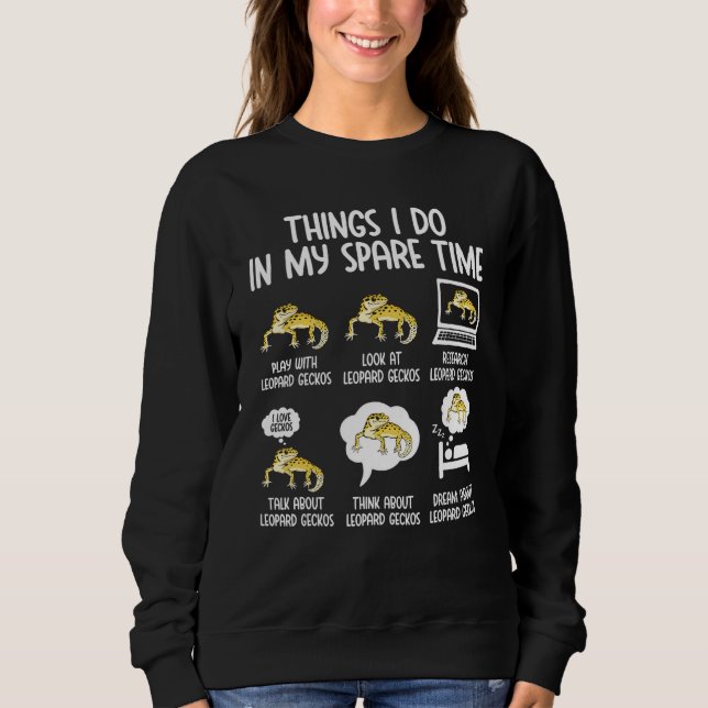 Camiseta Leopard Gecko Things I Do In My Spare Time Leopard (Frente)