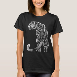 Camiseta "Leopard Grace – Artistic Line Art
